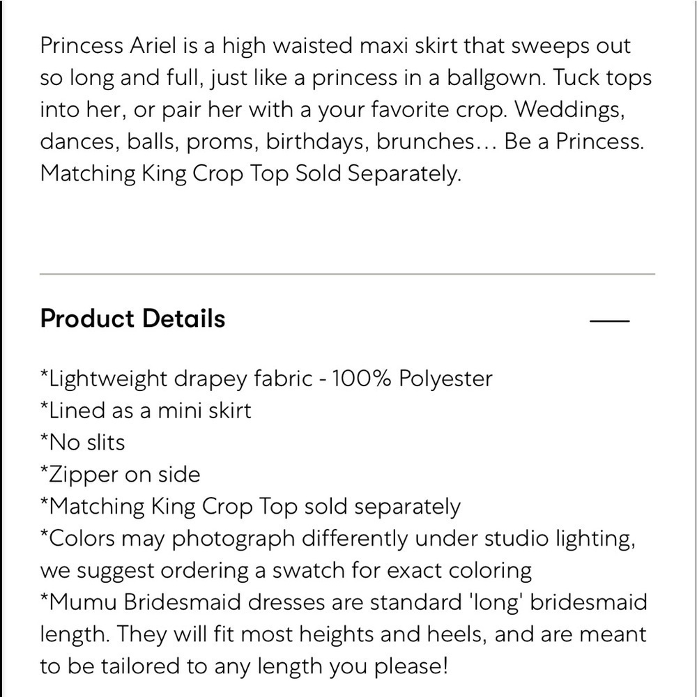 Show Me Your MuMu Princess Ariel Maxi Skirt - Picture 8 of 8